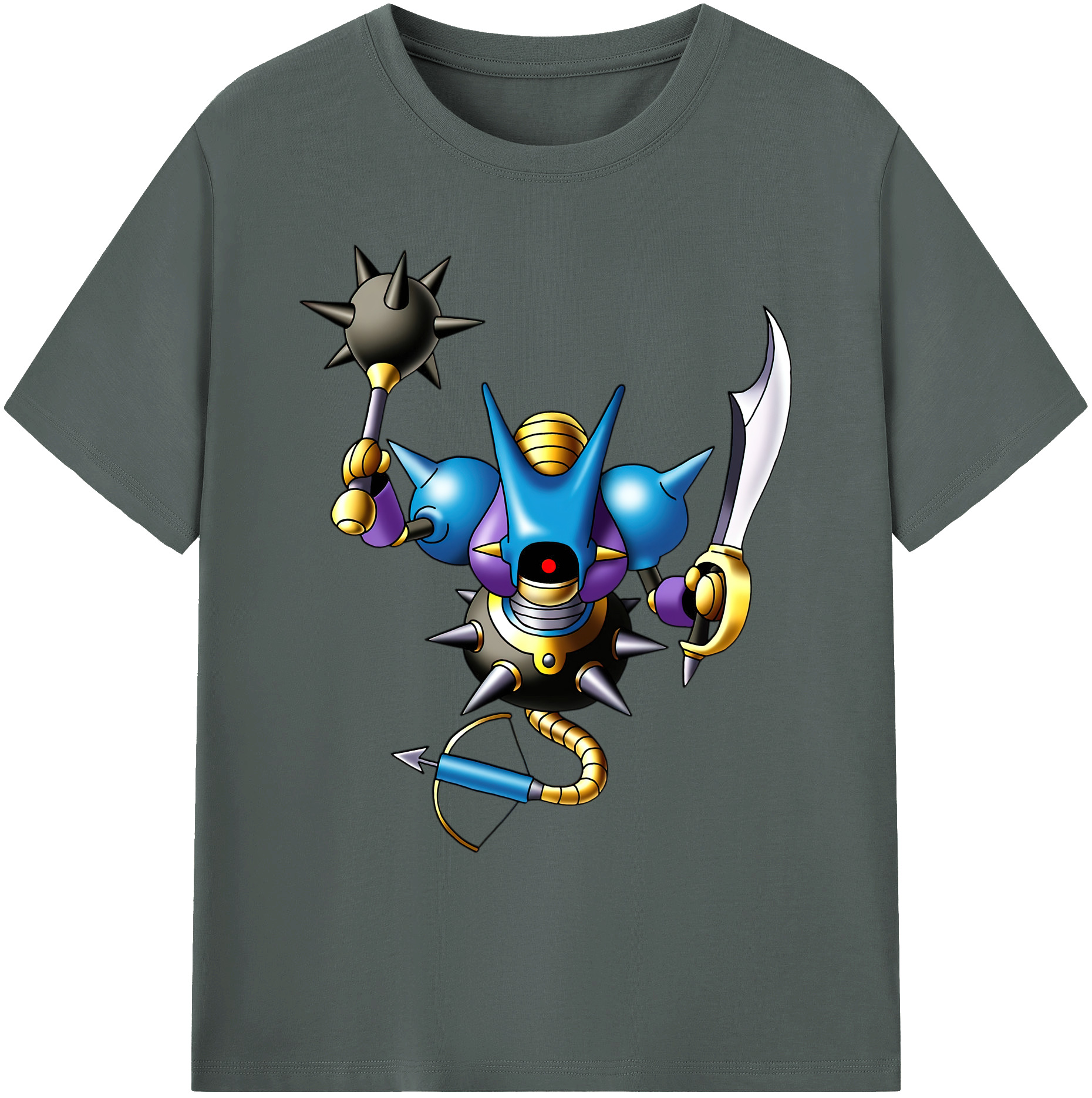 （画像用） ドラゴンクエスト Doragon Kuesuto Dragon Quest 綿100％ メンズ半袖Tシャツ｜肌触りやわらか＆通気性